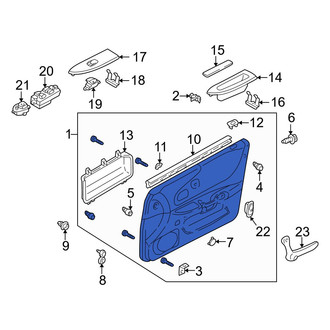 Mazda OE - Rear Left Inner Door Interior Trim Panel