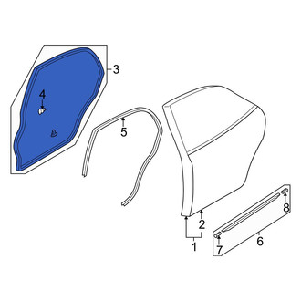 Mazda OE - Rear Left Outer Door Seal