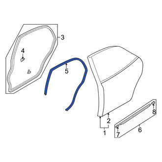 Mazda OE - Rear Right Inner Door Seal