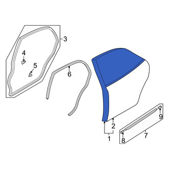 Mazda OE - Rear Left Door Shell