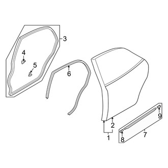 Mazda OE - Rear Door - Door & Components
