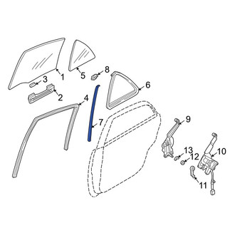 Mazda OE - Left Door Window Division Bar