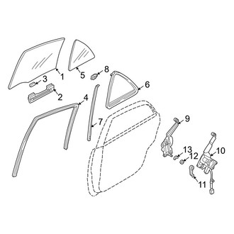 Mazda OE - Rear Door - Glass & Hardware (DX / ES / LX)
