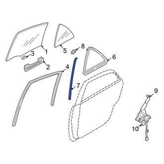 Mazda OE - Left Door Window Division Bar