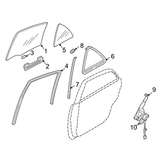 Mazda OE - Rear Door - Glass & Hardware