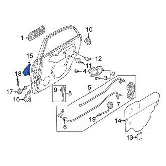 Mazda OE - Rear Left Upper Door Hinge