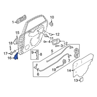Mazda OE - Rear Left Lower Door Hinge