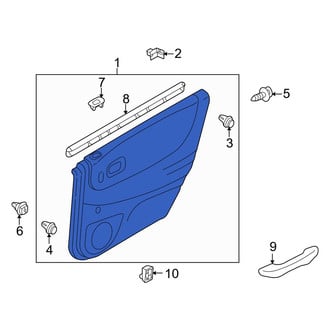 Mazda OE - Rear Right Inner Door Interior Trim Panel