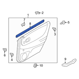 Mazda OE - Rear Right Inner Door Window Belt Weatherstrip