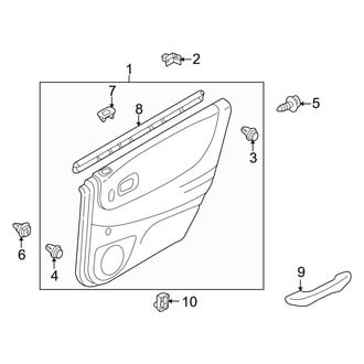 Mazda OE - Rear Door - Interior Trim (DX / ES / LX)