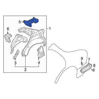 Mazda OE - Rear Left Package Tray Bracket