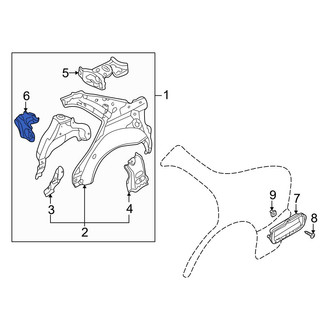 Mazda OE - Rear Left Package Tray Reinforcement