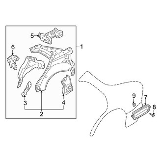 Mazda OE - Quarter Panel - Inner Structure (DX / ES / LX)