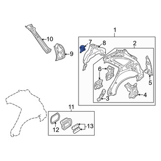 Mazda OE - Left Quarter Panel Reinforcement