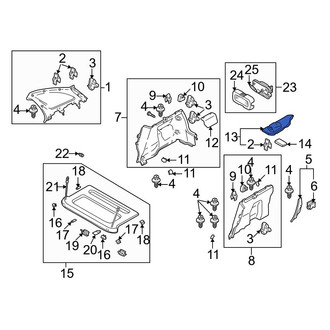 Mazda OE - Rear Left Interior Quarter Panel Trim Panel Access Cover