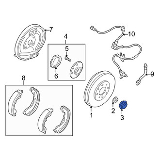 Mazda OE - Front Wheel Bearing Dust Cap