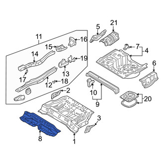 Mazda OE - Rear Center Floor Pan Crossmember
