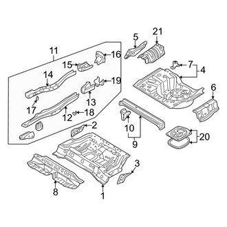Mazda OE - Rear Body & Floor - Floor & Rails (DX / ES / LX)