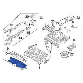 Mazda OE - Rear Center Floor Pan Crossmember