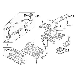 Mazda OE - Rear Body & Floor - Floor & Rails