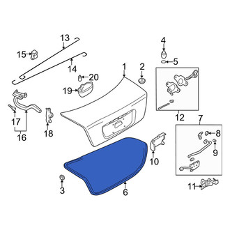 Mazda OE - Rear Deck Lid Seal