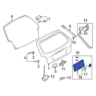 Mazda OE - Rear License Plate Light Panel