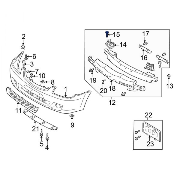 Bumper Cover Reinforcement Beam Bolt