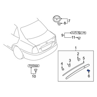 Mazda OE - Deck Lid Finish Panel Cap