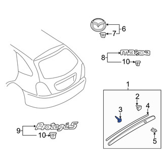 Mazda OE - Deck Lid Finish Panel Clip