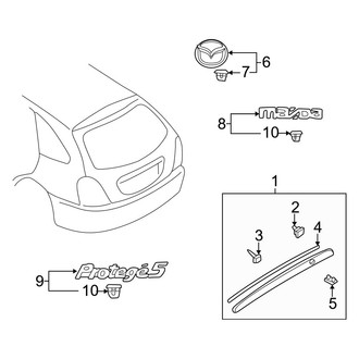 Mazda OE - Lift Gate - Exterior Trim