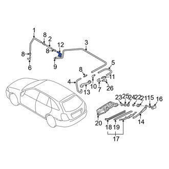 Mazda OE - Liftgate Washer Hose Adapter