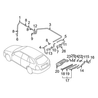 Mazda OE - Lift Gate - Wiper & Washer Components