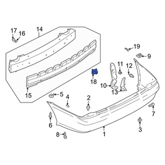 Mazda OE - Rear Lower Bumper Cover Retainer