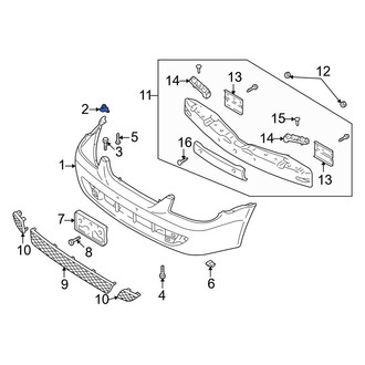 Mazda OE - Front Bumper Cover Grommet