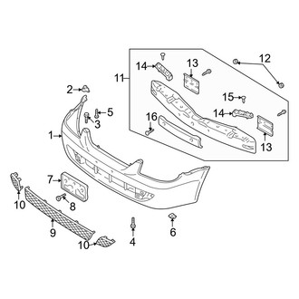 Mazda OE - Front Bumper - Bumper & Components (W/O MPS Option), (DX / ES / LX)