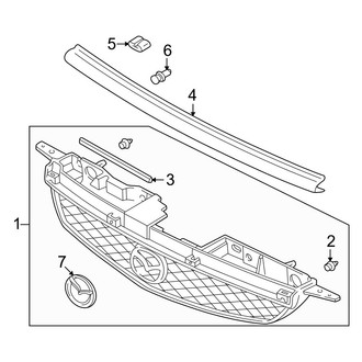 Mazda OE - Grille & Components (W/O MPS Option), (DX / ES / LX)
