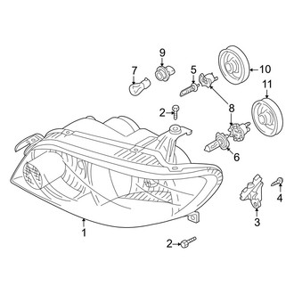 Mazda OE - Front Lamps - Headlamp Components