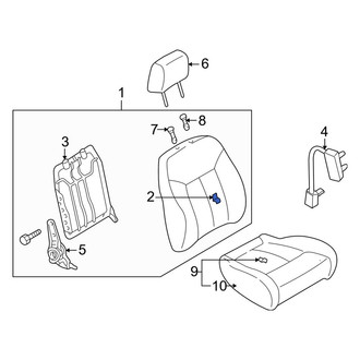 Mazda OE - Front Left Seat Back Cushion Cover