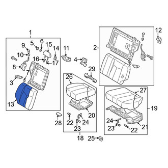 Mazda OE - Rear Left Seat Back Cushion Cover