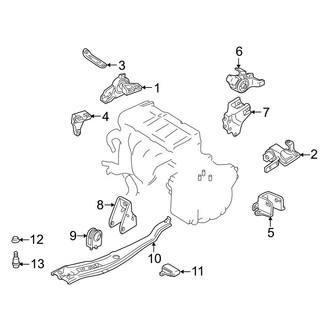 Mazda OE - Engine / Transaxle - Engine & Transmission Mounting (2.0L Automatic Tr)