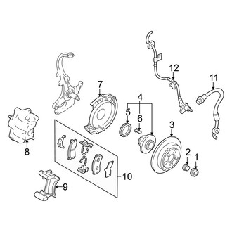 Mazda OE - Rear Suspension - Brake Components (Disc Brakes)