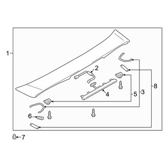 Mazda OE - Trunk Lid - Spoiler (DX / ES / LX / MP3)