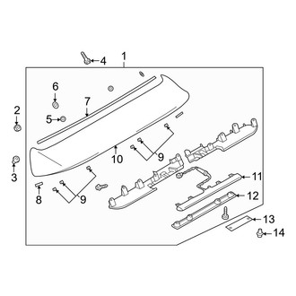 Mazda OE - Lift Gate - Spoiler