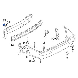 Mazda OE - Bumper Cover Reinforcement Beam Nut