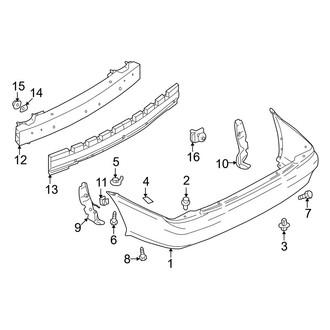 Mazda OE - Rear Bumper - Bumper & Components (DX / ES / LX / MP3)