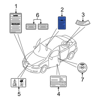 Mazda OE - Air Bag Information Label