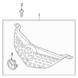 Mazda OE - Grille & Components (Standard Type), (i / S Sedan)
