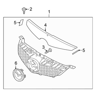 Mazda OE - Grille & Components (Standard Type), (i / S Sedan)