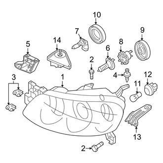 Mazda OE - Front Lamps - Headlamp Components (Halogen)