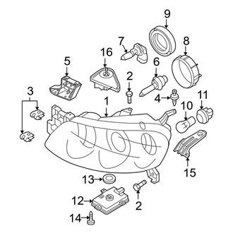 Mazda OE - Front Lamps - Headlamp Components (HID)